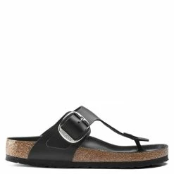 Birkenstock Women's Gizeh Big Buckle Leather In Black