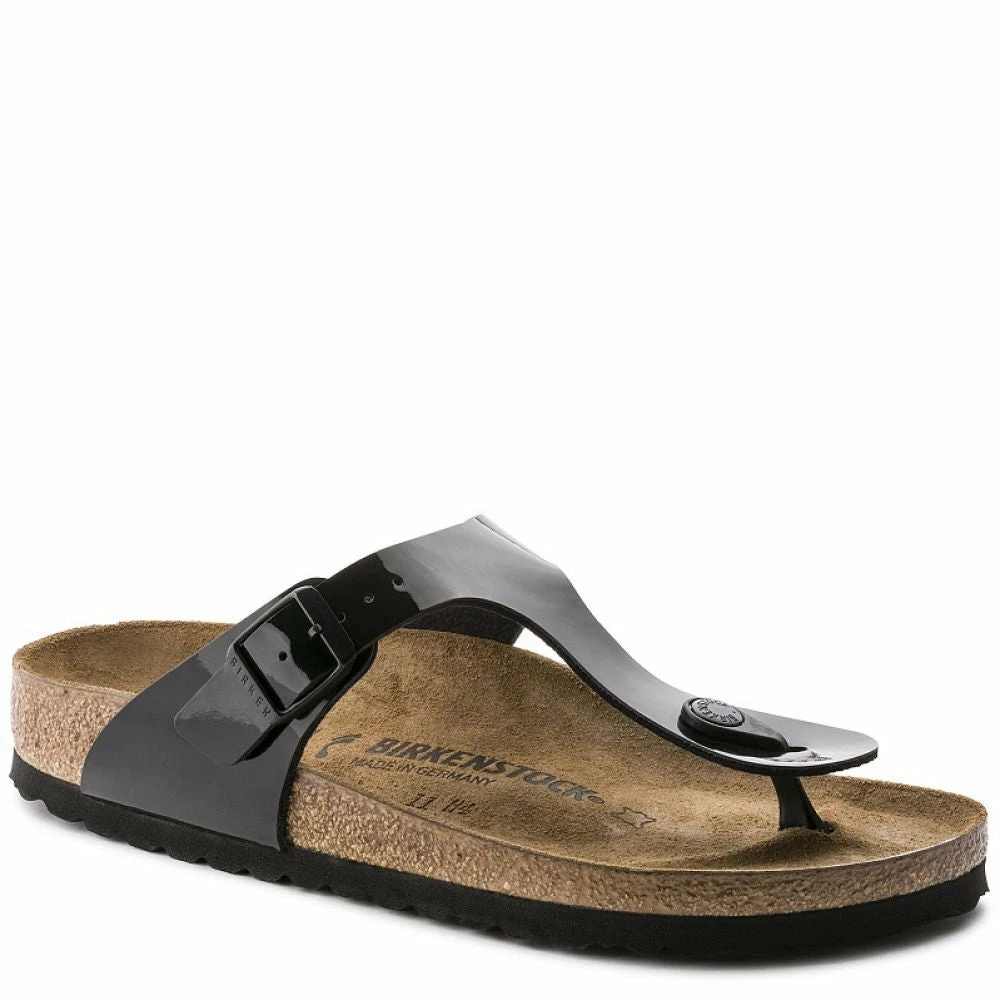 Birkenstock Gizeh Birko-Flor Patent In Black - Image 2