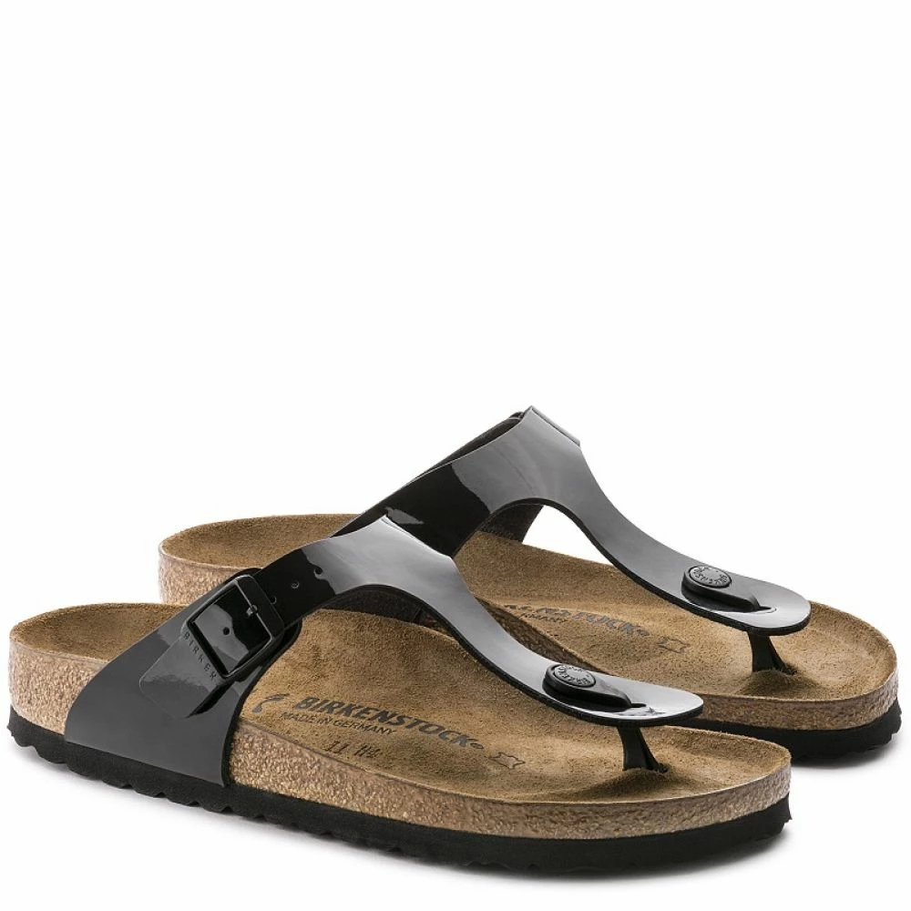 Birkenstock Gizeh Birko-Flor Patent In Black - Image 3