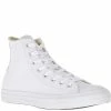 Converse Chuck Taylor All Star Mono Leather High Top In White Monochrome