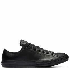 Converse Chuck Taylor All Star Mono Leather Low Top In Black Monochrome
