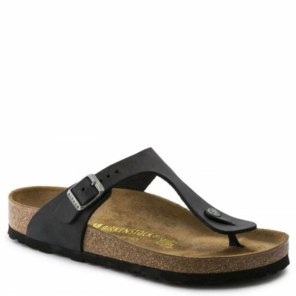 Birkenstock Women's Gizeh Oiled Leather In Black - Image 5