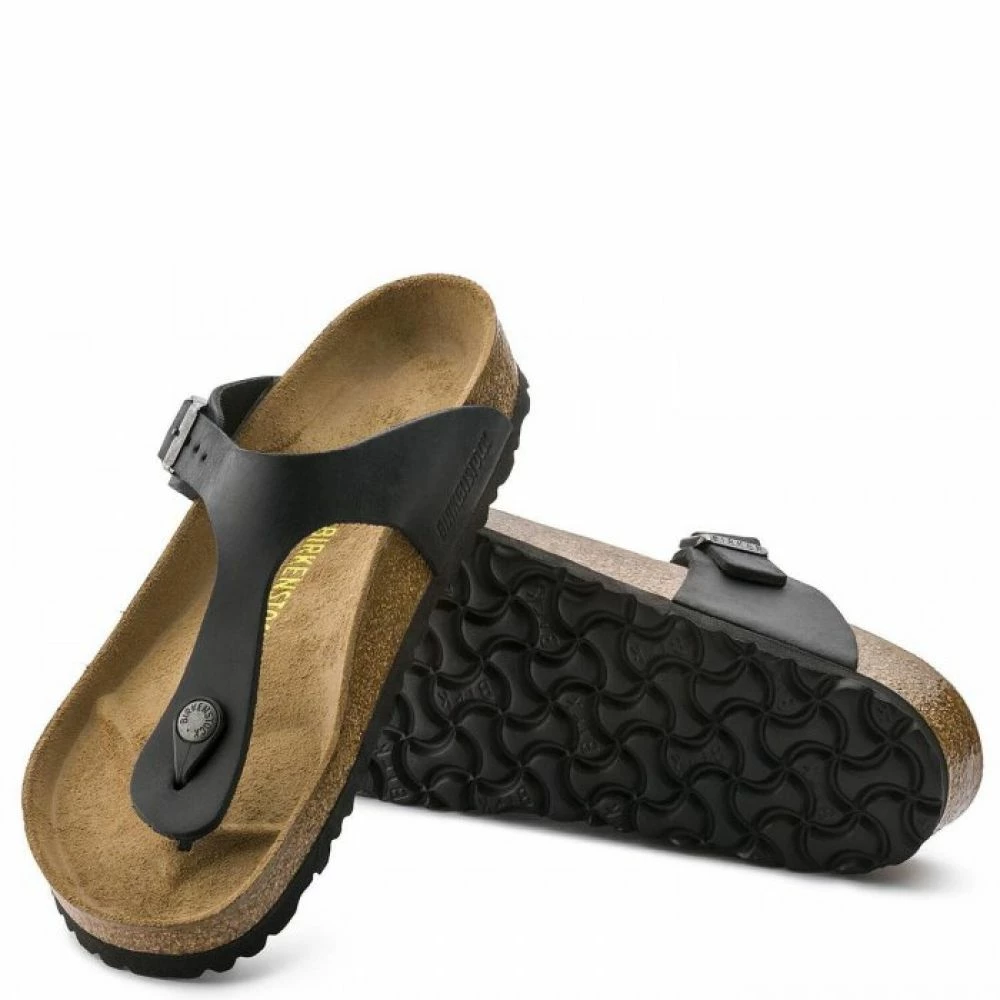 Birkenstock Women's Gizeh Oiled Leather In Black - Image 4