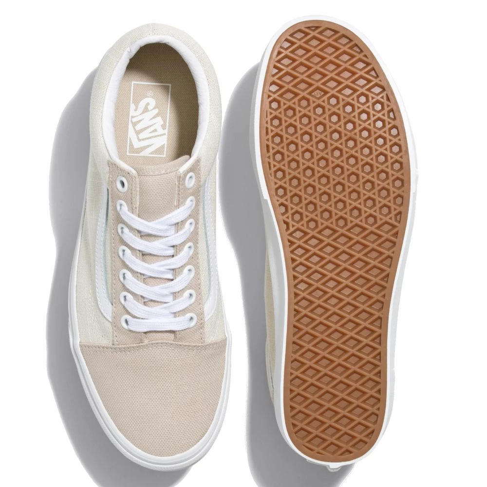 Vans Summer Linen Old Skool In Natural - Image 3