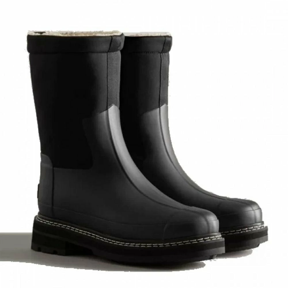 Hunter Women's Refined Stitch Roll Top Sherpa Boots In Black - Image 3